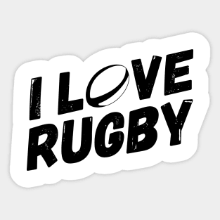 I Love Rugby Sticker